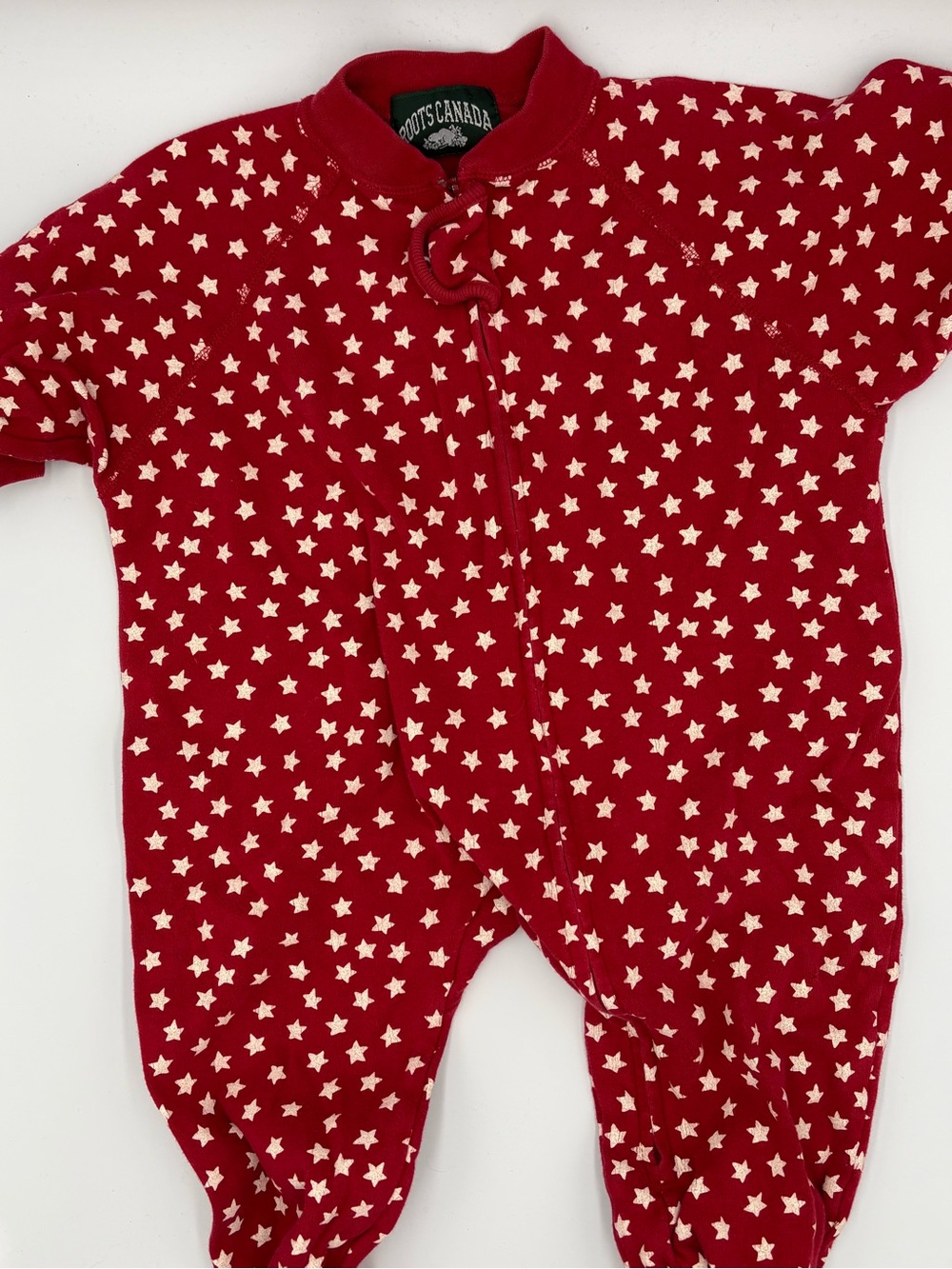 Vintage ROOTS Red Star Print Kids One-Piece